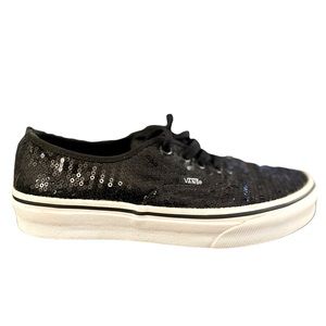 Vans Off The Wall Black Sequins Sneakers Size 6